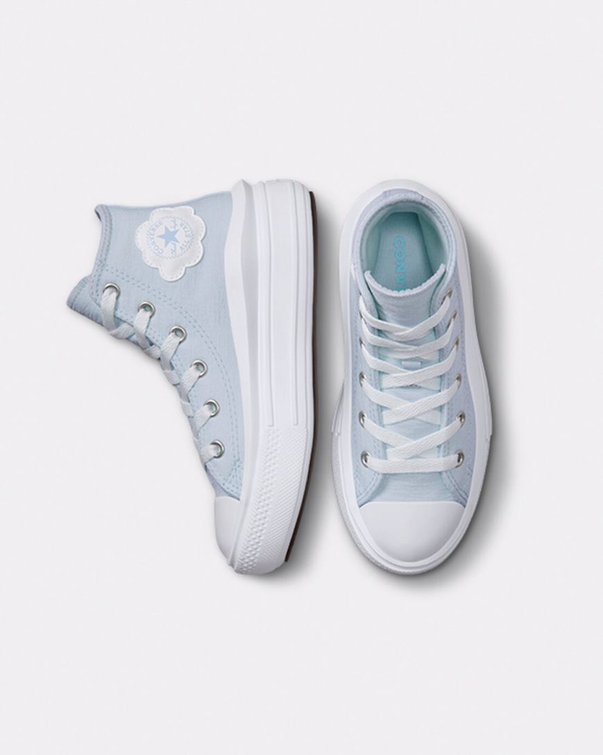 Dívčí Boty Na Platformy Converse Chuck Taylor All Star Move Cloud Patch Vysoké Blankyt | CZ LPWB71